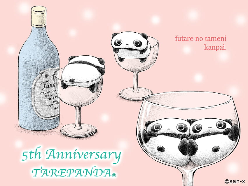 Tare Panda is an alcoholic, just like me., kawaii tare panda HD wallpaper
