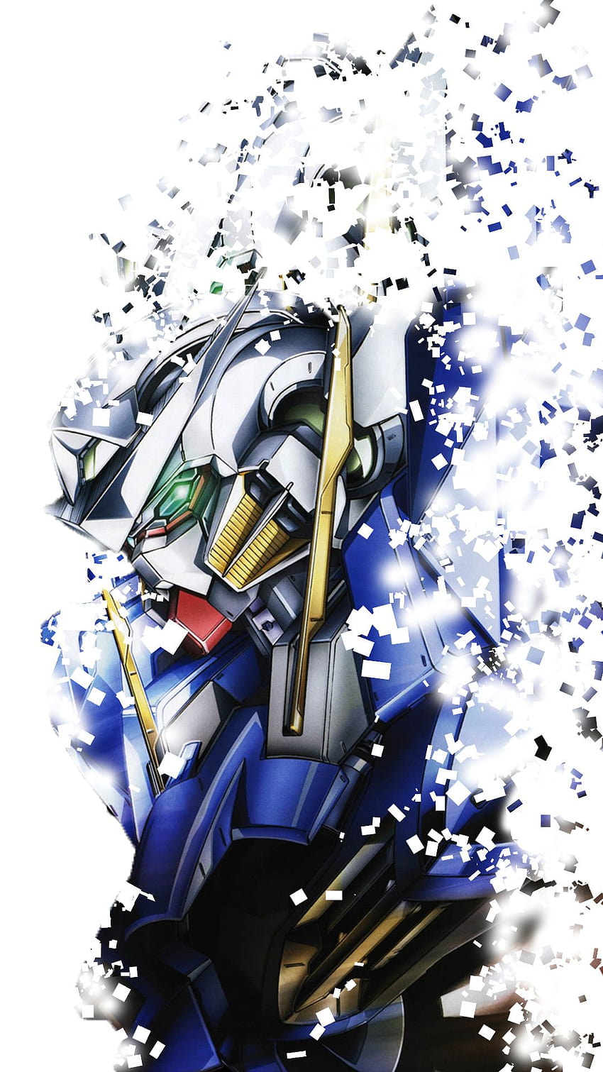 6 Gundam Exia, iPhone mit Gundam-Logo HD-Handy-Hintergrundbild
