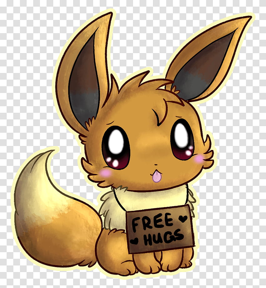 Eevee Hug clipart ładny Pokemon Eevee, zabawka, ssak, zwierzę, królik przezroczysty png – zestaw png Tapeta na telefon HD