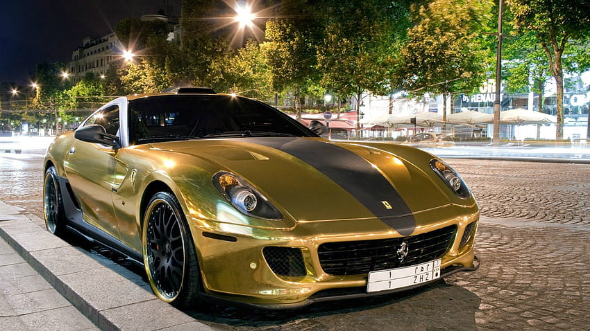 Gold Ferrari 599 GTB Hamann and [1920x1080] for your , Mobile & Tablet HD wallpaper