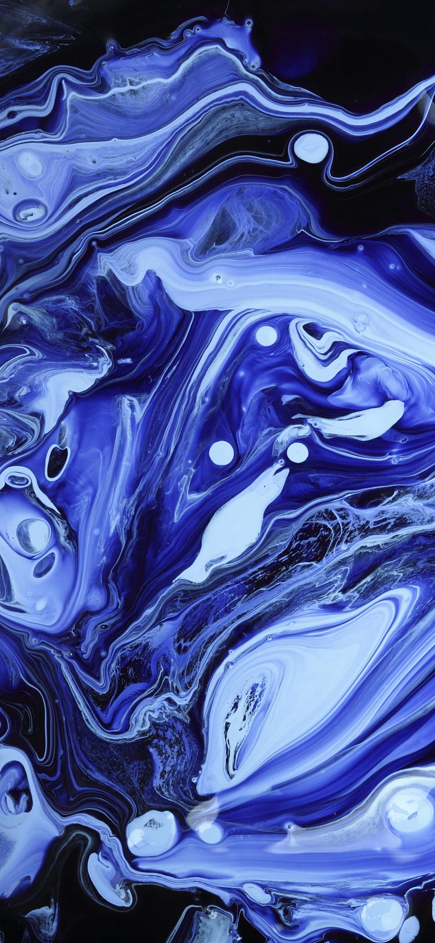 1125x2436 blue paint, liquids, texture, stains, liquid iphone x HD phone wallpaper