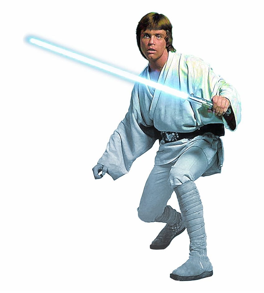 Dopo aver lasciato cadere la sua spada laser blu, insieme a una mano, Luke Skywalker impugna la spada laser Sfondo del telefono HD