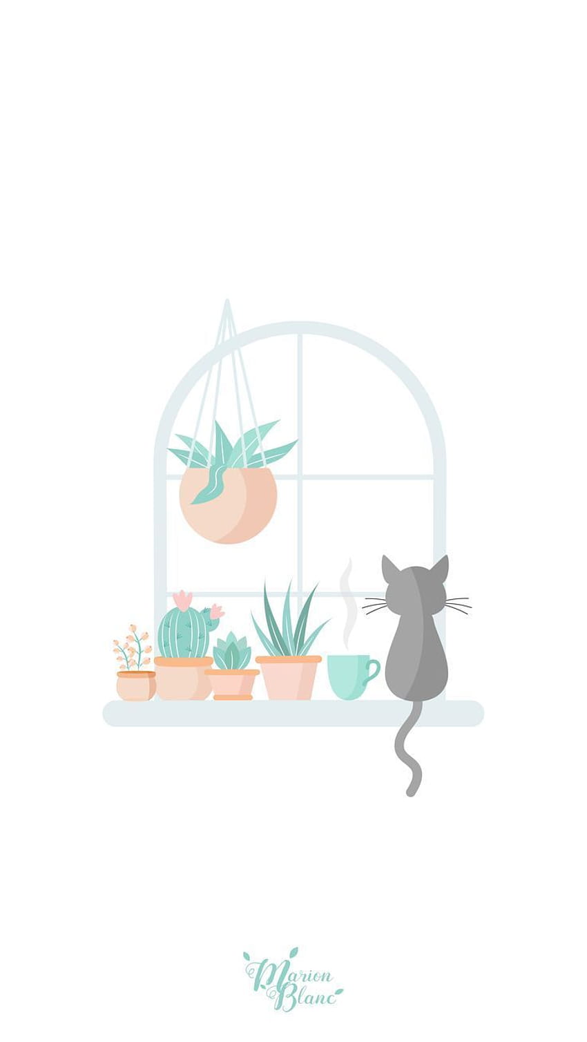 cat spring – Marion Blanc::…Haga clic aquí para pinterest lindo …::…Haga clic aquí para c…, gatos estéticos de primavera fondo de pantalla del teléfono