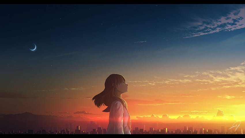 Download Relaxing Blue Anime Scenery Wallpaper  Wallpaperscom