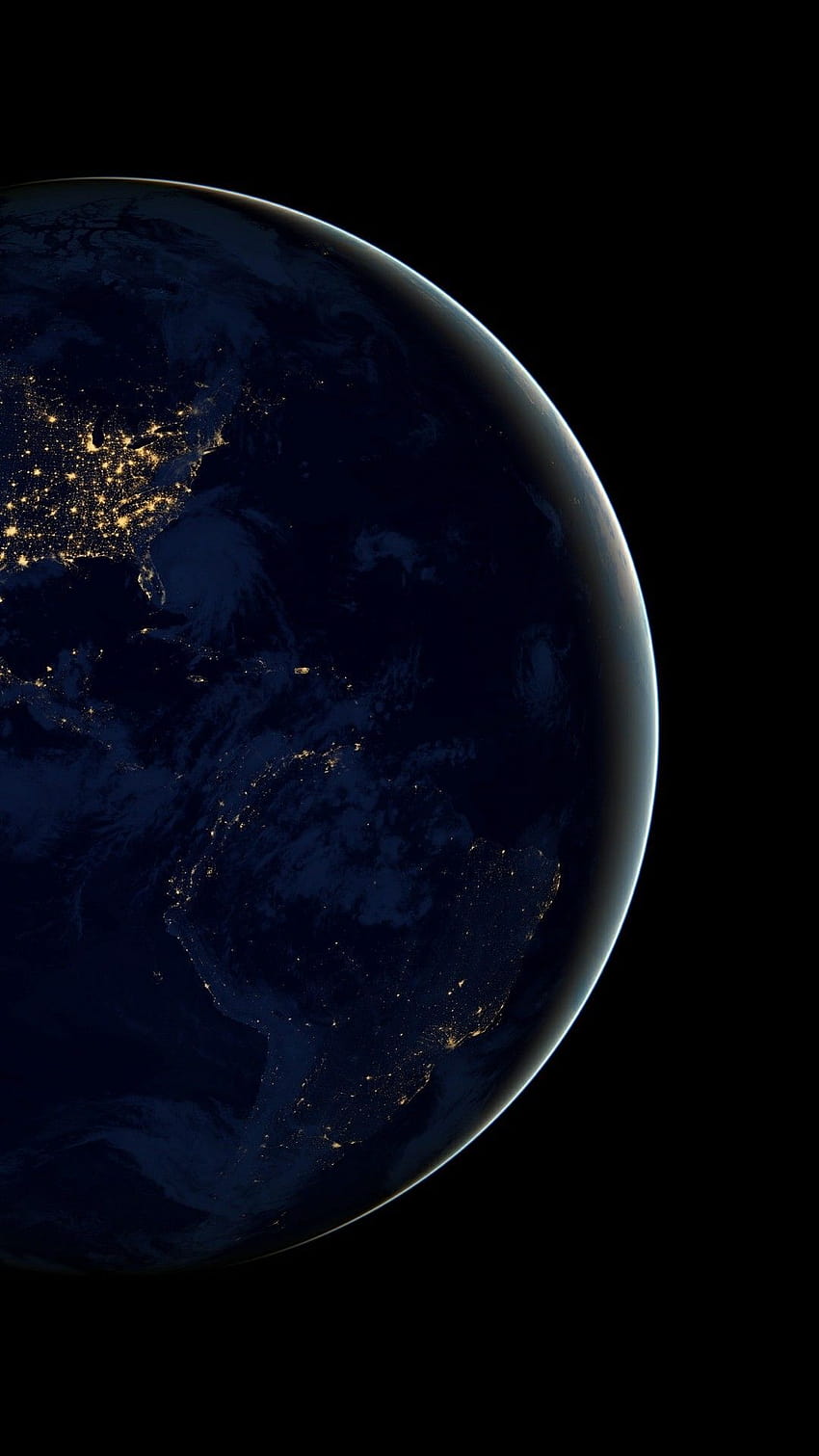 Terra à noite, planeta móvel Papel de parede de celular HD