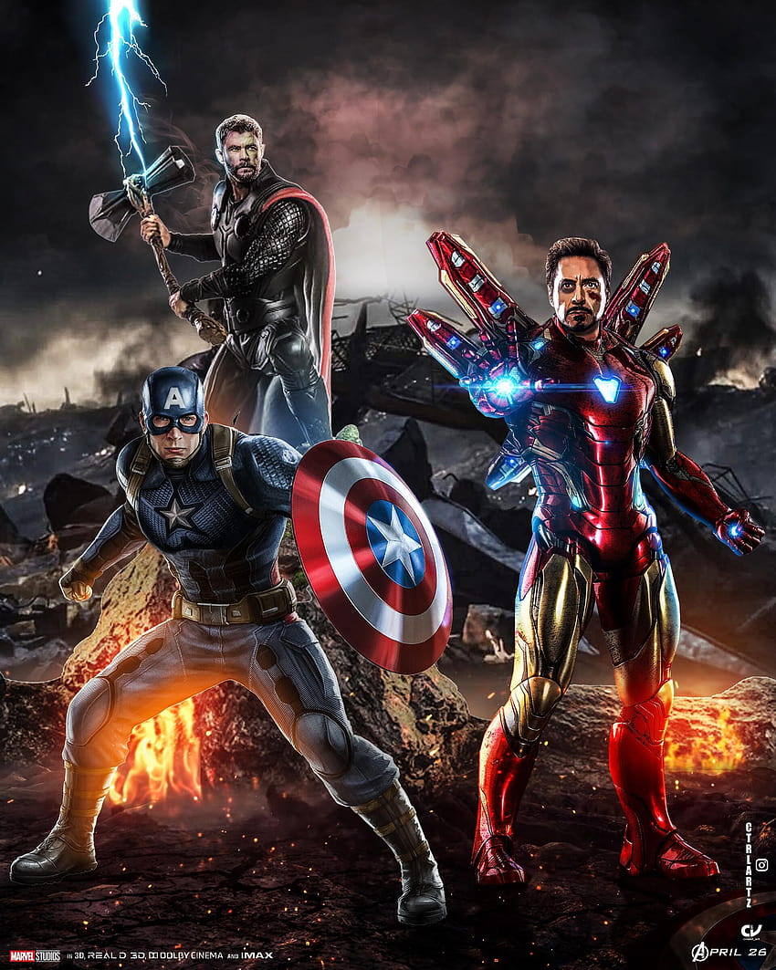 Quadro Capitã Marvel Os Vingadores - Pôster e Tela Pintura Filmes