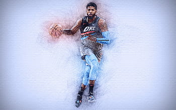 Paul George 🎮, Nba wallpapers, Mvp basketball, Basketball art