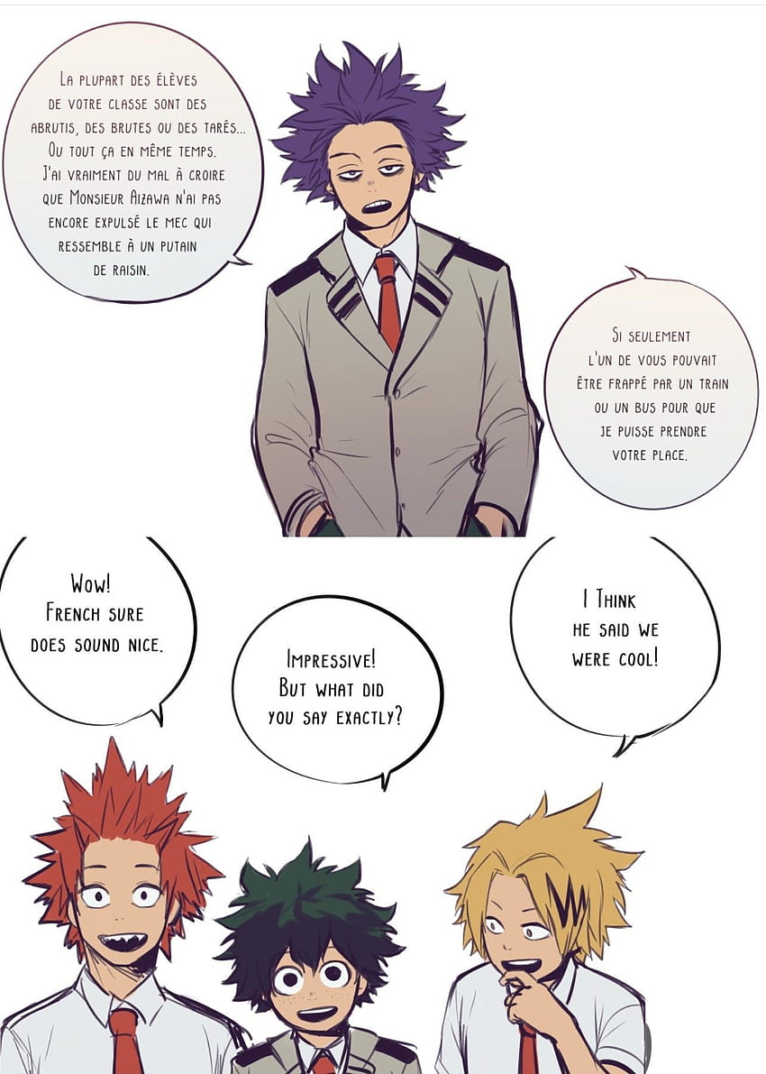 Shinsou Hitoshi And Kirishima Eijirou And Midoriya Izuku And Kaminari