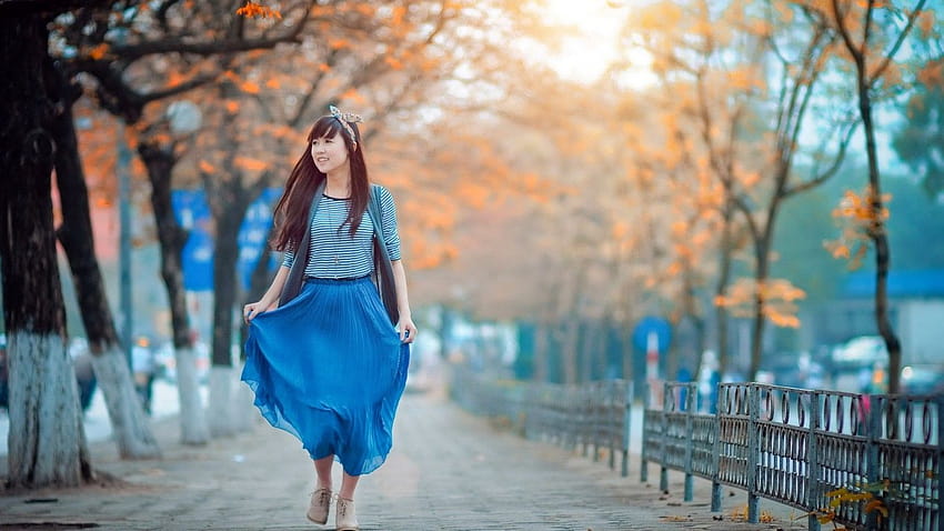 4 Wanita Jepang 1280x1024 Saja, wanita cina biru Wallpaper HD