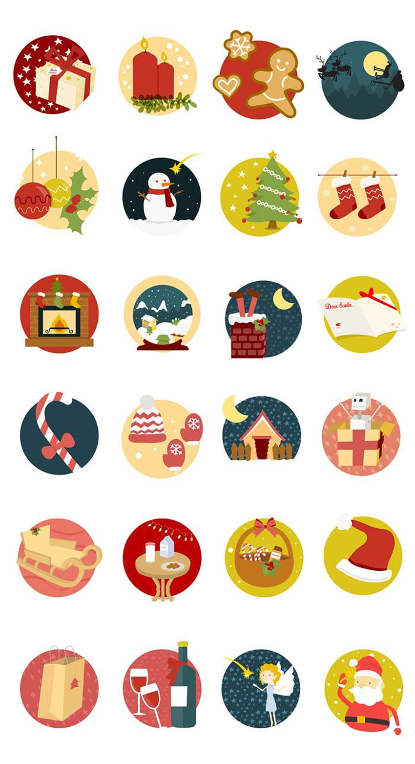bie: Christmas Icon Set, christmas icons HD phone wallpaper