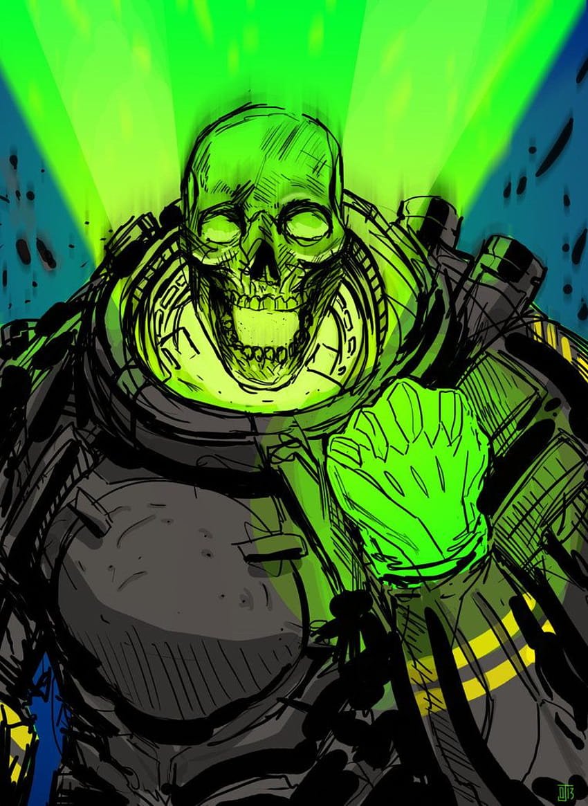 Atomic Skull โดย JohnOsborne บน deviantART การ์ตูนดีซีหัวกระโหลกอะตอม วอลล์เปเปอร์โทรศัพท์ HD