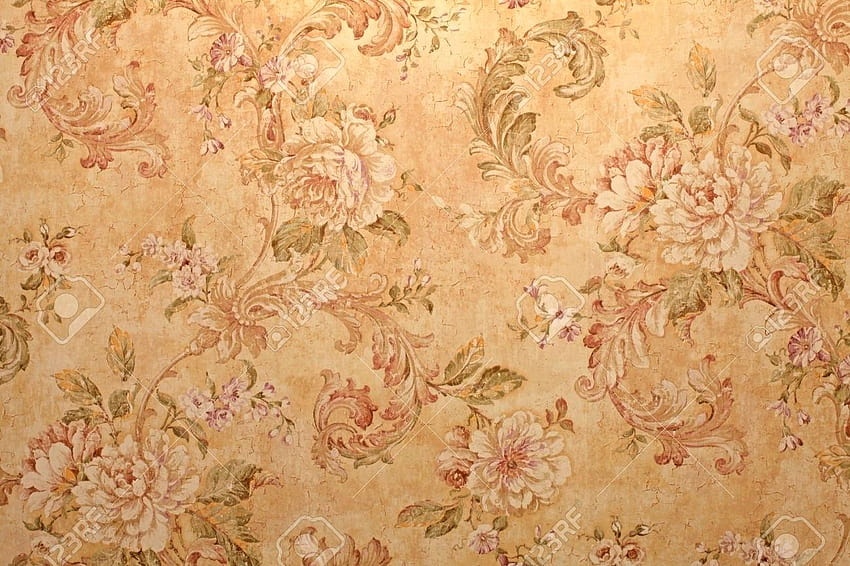Antique Patterns Vintage Golden Run Down With Baroque HD wallpaper