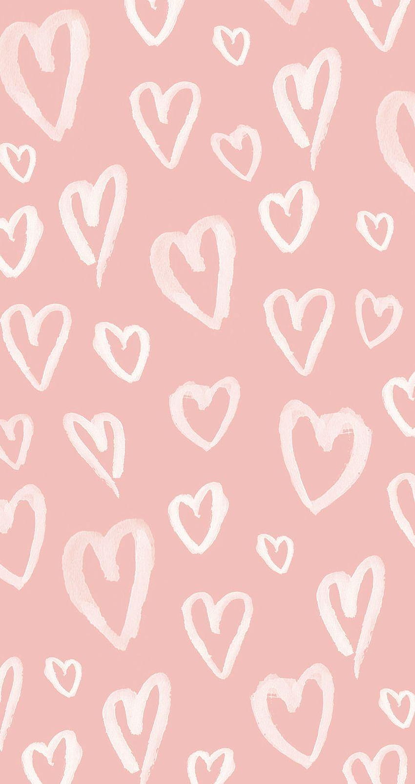 Pink Heart iPhone, pink heart aesthetic iphone HD phone wallpaper
