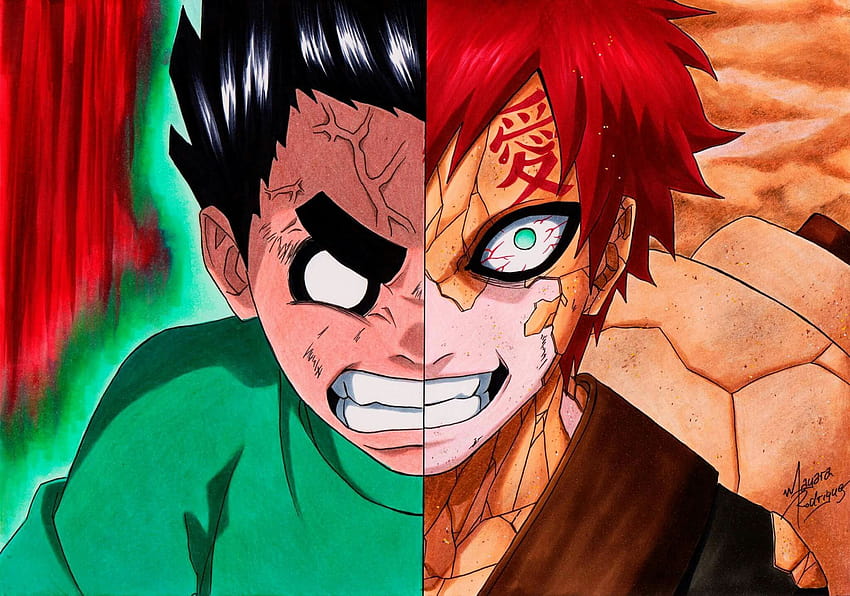 Naruto vs Gaara, rock lee vs gaara papel de parede HD