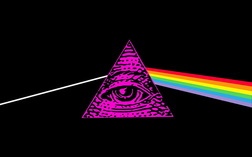 Rainbow Illuminati Triangle, illuminati illusion HD wallpaper