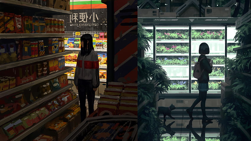 convenience store? [3840x2160]:, grocery store HD wallpaper