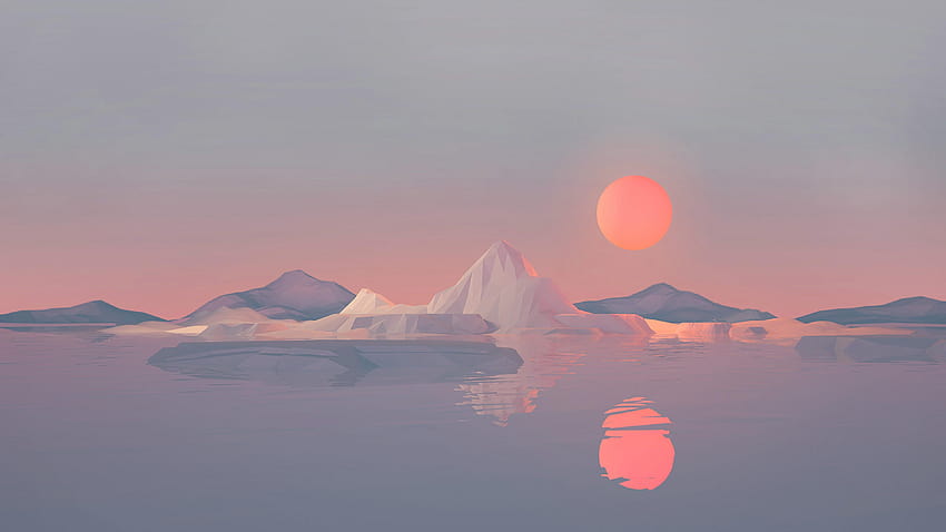 Iceberg minimalista papel de parede HD