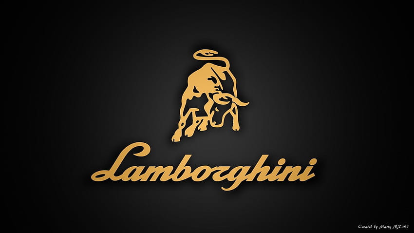 Cool Logo Backgrounds, lamborghini logo with background HD wallpaper