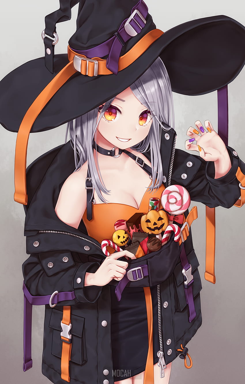 Fundo Imagem Fofa Para Papel De Parede De Halloween Do Anime