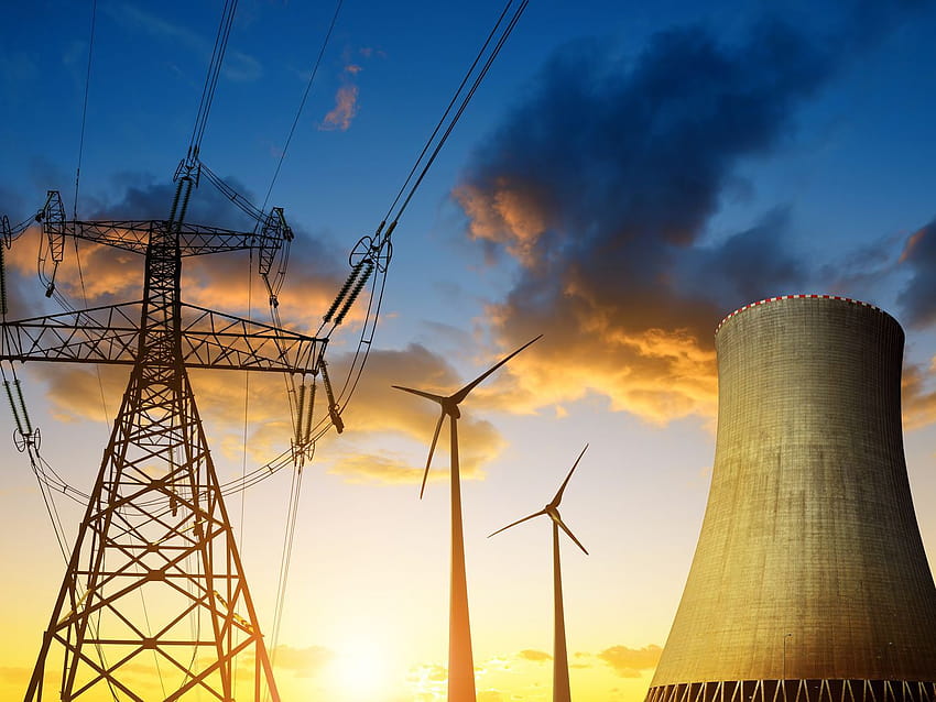原子力と再生可能エネルギーは敵である必要はありません。 ニューヨーク、発電所 高画質の壁紙