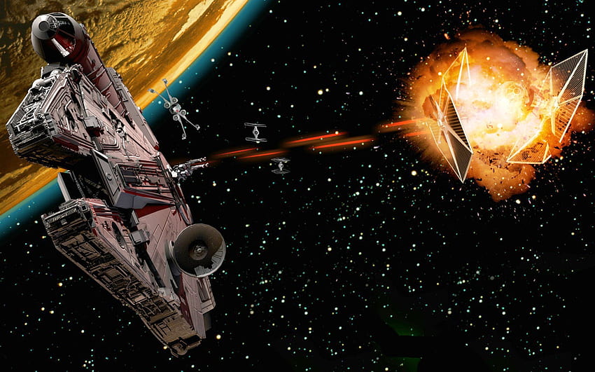 Star Wars The Millennium Falcon Was A Corellian Yt 1300 Light, han solo ship HD wallpaper