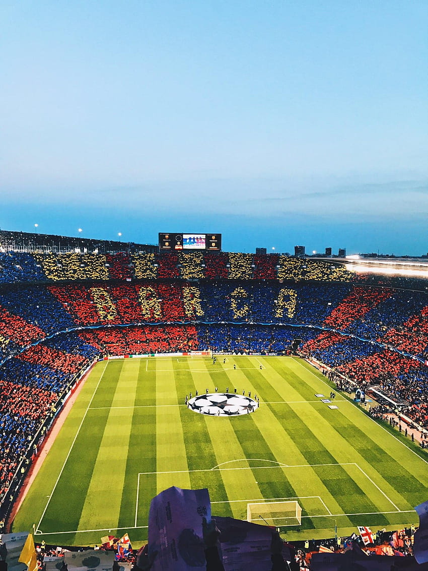 Stadion sepak bola, FC Barcelona, ​​Camp Nou, klub sepak bola, sepak bola, iphone fc barcelona wallpaper ponsel HD