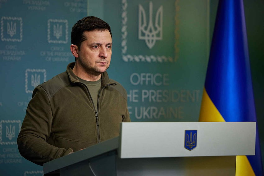Украинският Владимир Зеленски внася актьорско майсторство във военновременната политика HD тапет