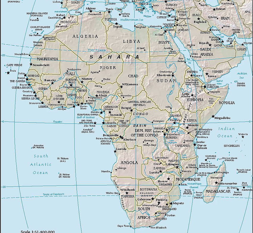 carte de l'afrique, carte, atlas, écorégion, monde, parallèle, feuille de route Fond d'écran HD