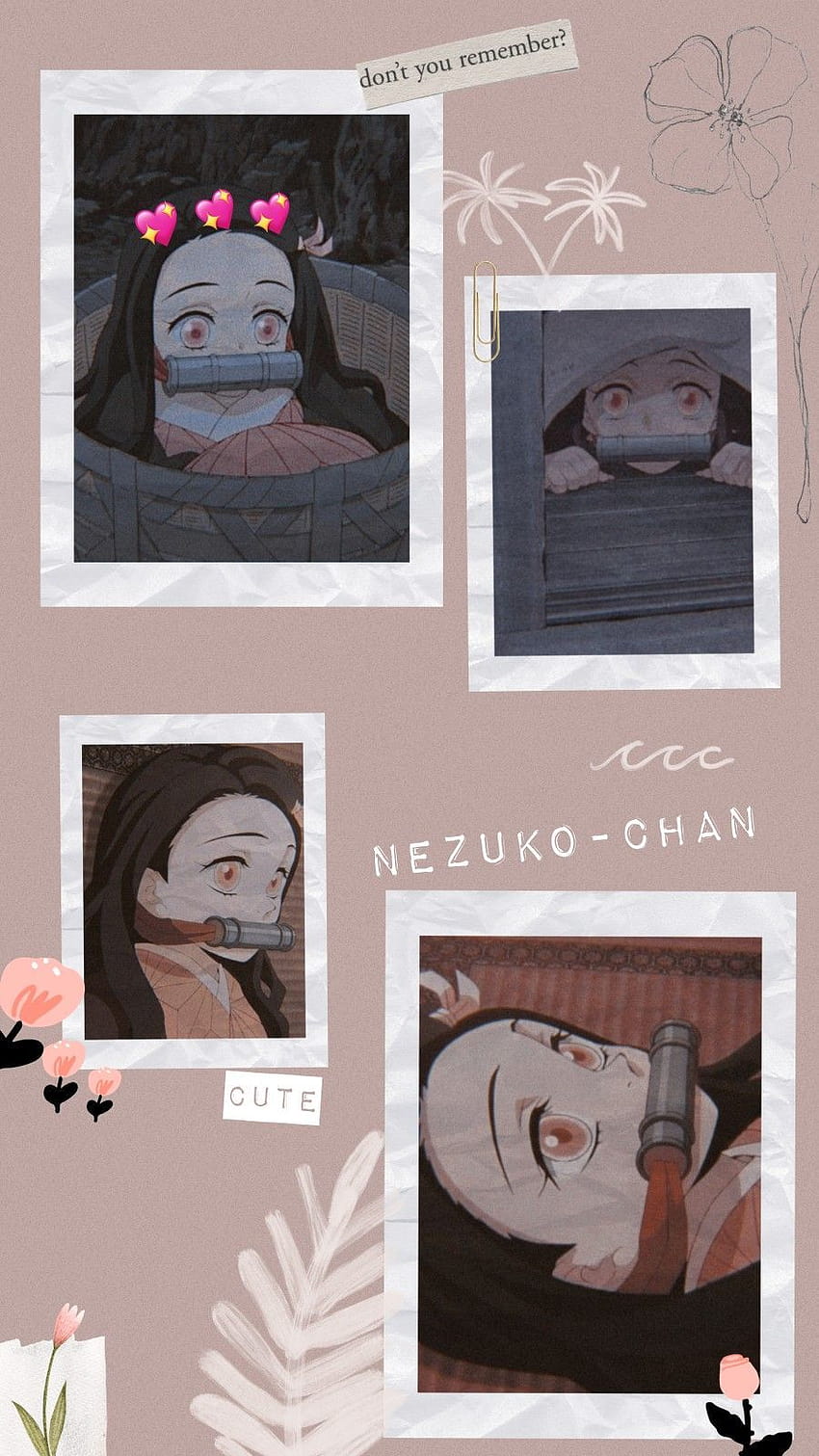 aesthetic nezuko pink HD phone wallpaper