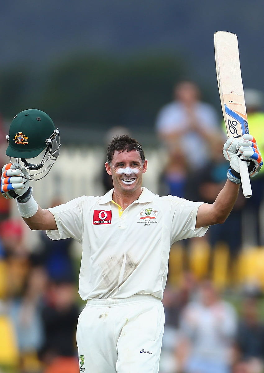 Mike Hussey celebrates notching another ton, michael hussey HD phone wallpaper
