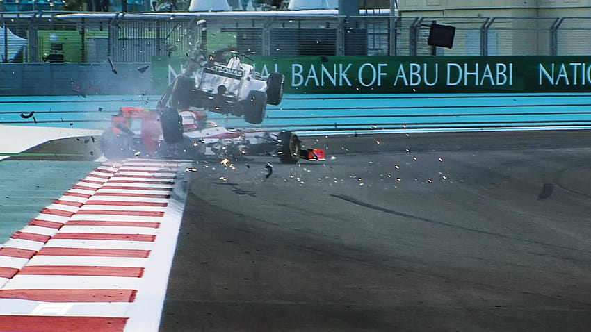 F1 Vault: Rosberg's frightening crash in Abu Dhabi 2012 HD wallpaper