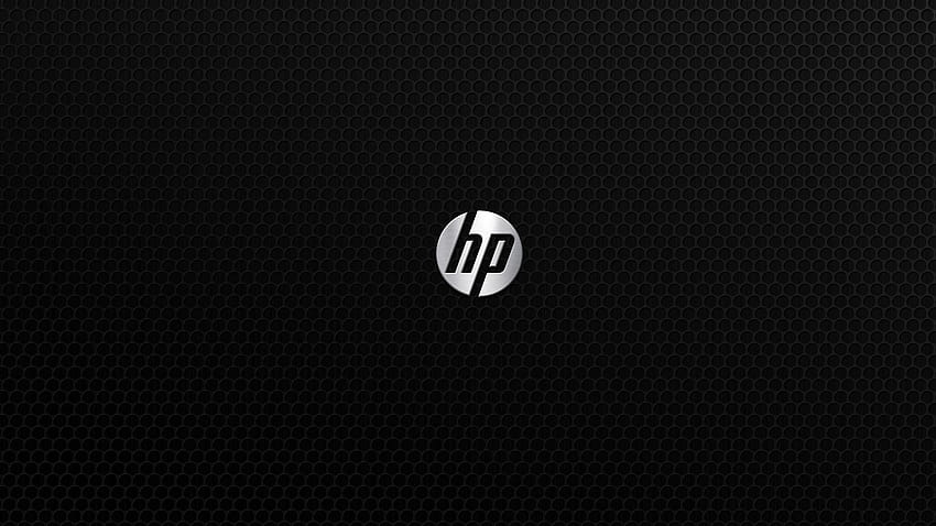 HP Black, dark hp logo HD wallpaper