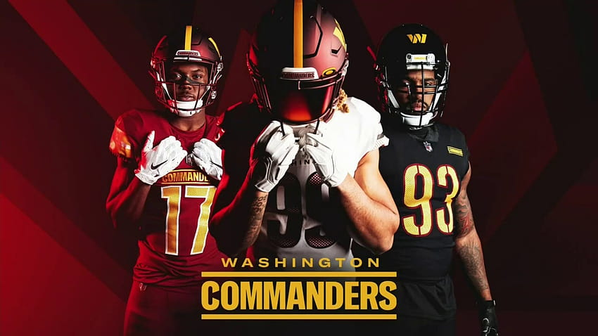 : Siehe die neuen Uniformen der Washington Commanders, Logo – NBC4 Washington HD-Hintergrundbild