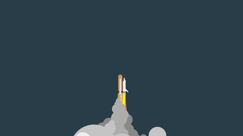 2560x1440 minimalist, space, rocket, clouds, dual wide, 16:9 ...