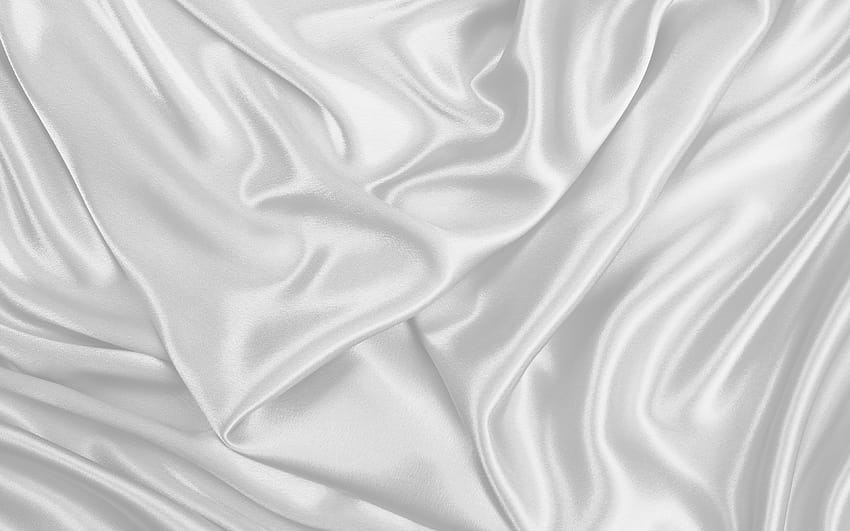 seda branca, textura de tecido branco, seda, fundos brancos, cetim branco, texturas de tecido, cetim, texturas de seda com resolução 3840x2400. Alta qualidade papel de parede HD