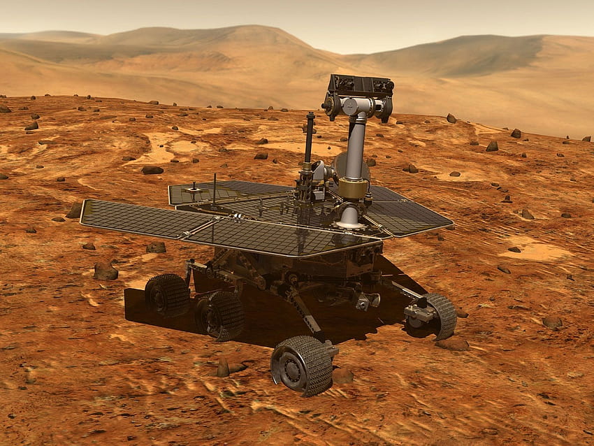 Opportunity Mars Rover тръгва HD тапет