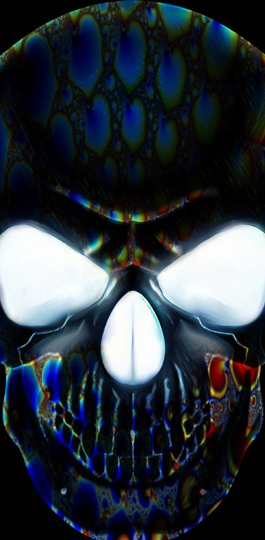 Dark trippy skull by Yergdawg, trippy skeleton HD phone wallpaper