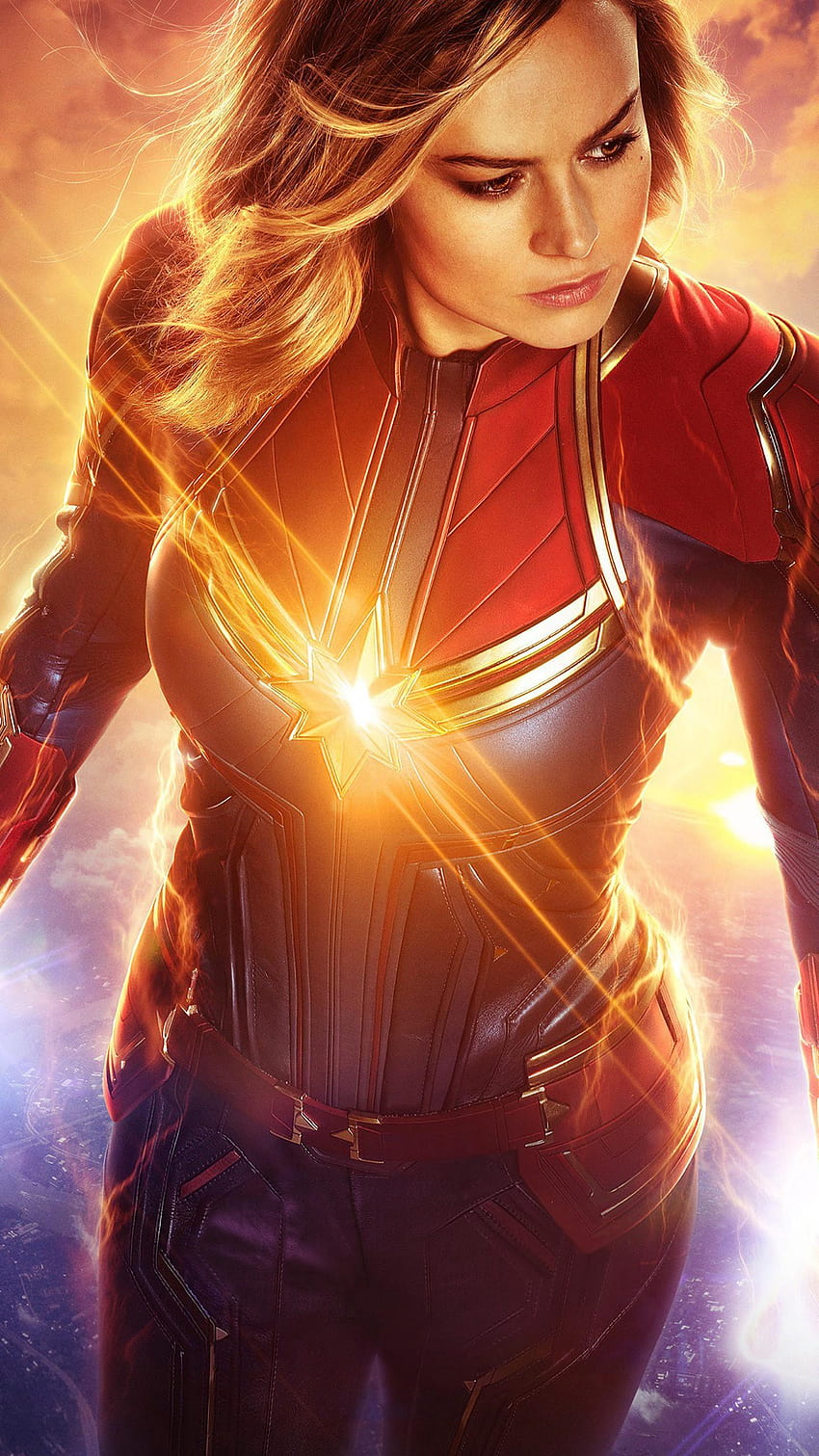 Brie Larson as Captain Marvel, iphone captain marvel HD phone wallpaper