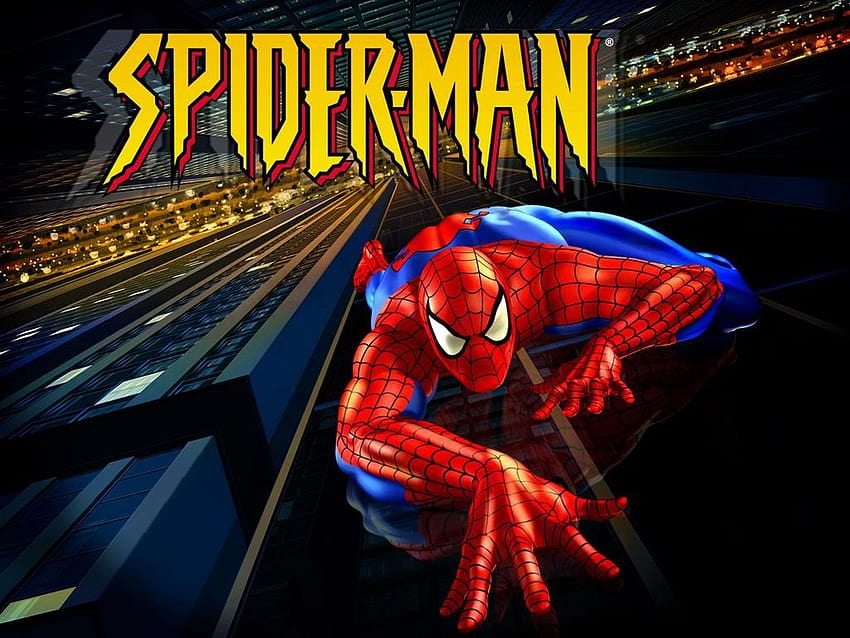Spiderman Superhero Cartoon Creep On The Wall Of The, 스파이더맨 새로운 애니메이션 시리즈 HD 월페이퍼