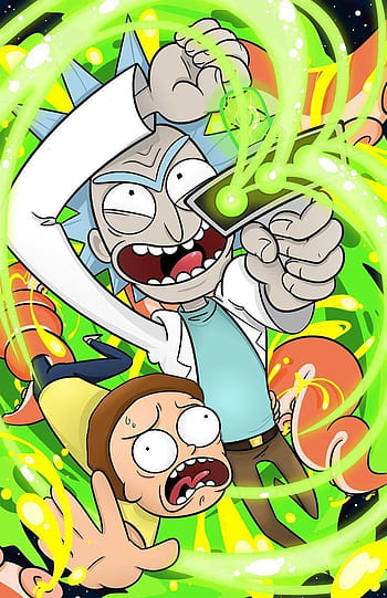 Rick and Morty Portal 2 by ScubaRJ Galaxy S10 Hole