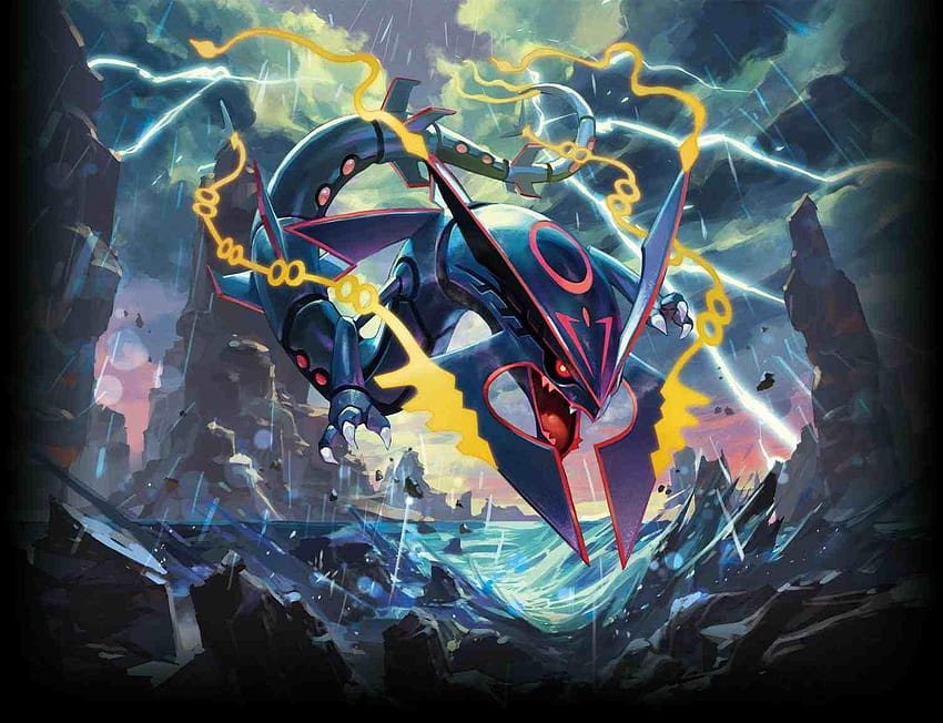 Pokemon Shiny Mega Rayquaza HD-Hintergrundbild