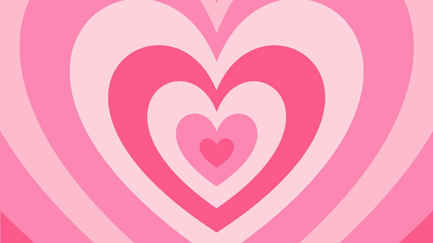 Meninas Superpoderosas, e corações cor de rosa papel de parede HD