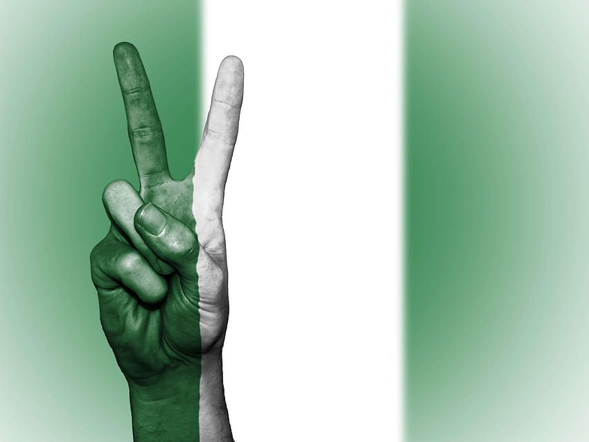 background, banner, colors, country, ensign, flag, hand, icon, nigeria flag HD wallpaper