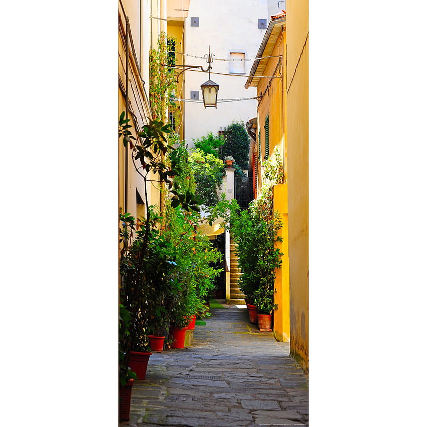 Narrow Alley Lane with Old Houses in Arezzo Italy Wall Mural Non, cobblestone alley HD phone wallpaper