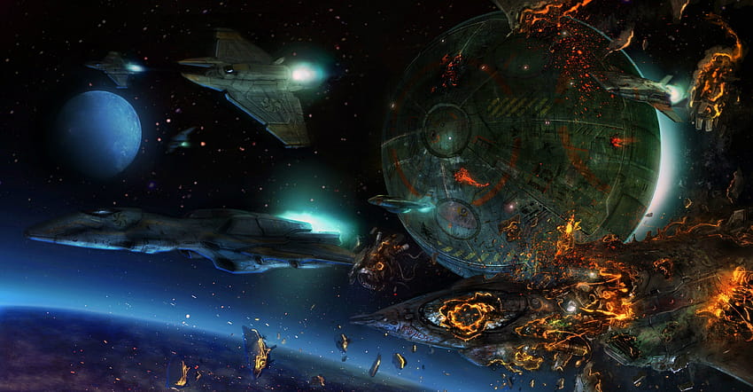 sci fi, bataille, combat, guerre, art, illustration, guerrier, futuriste, vaisseau spatial, arrière-plans spatiaux et mobiles, films de batailles spatiales Fond d'écran HD