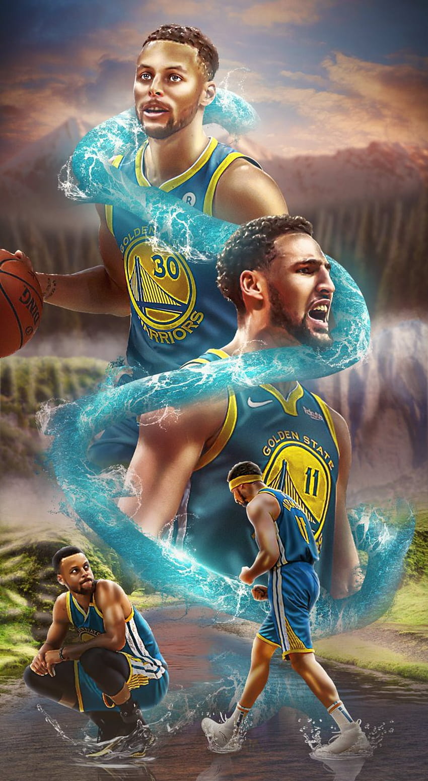 Golden State Warriors Champions Stephen Curry Klay Thompson and Draymond  Green 2022 HD phone wallpaper  Peakpx
