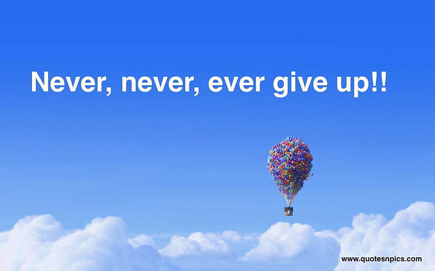 Never give up HD wallpaper