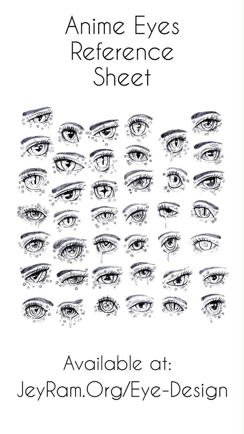 Anime Eyes Simple Drawing Reference Stock Illustration 2310385913