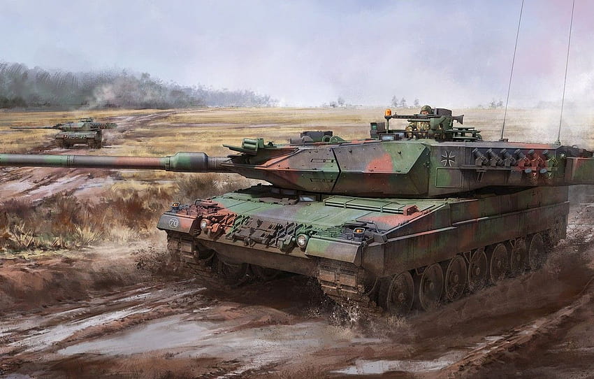 Jerman, Bundeswehr, tank tempur utama Jerman, MBT, Leopard II A5/A6 Awal, seksi оружие, macan tutul 2a7 Wallpaper HD