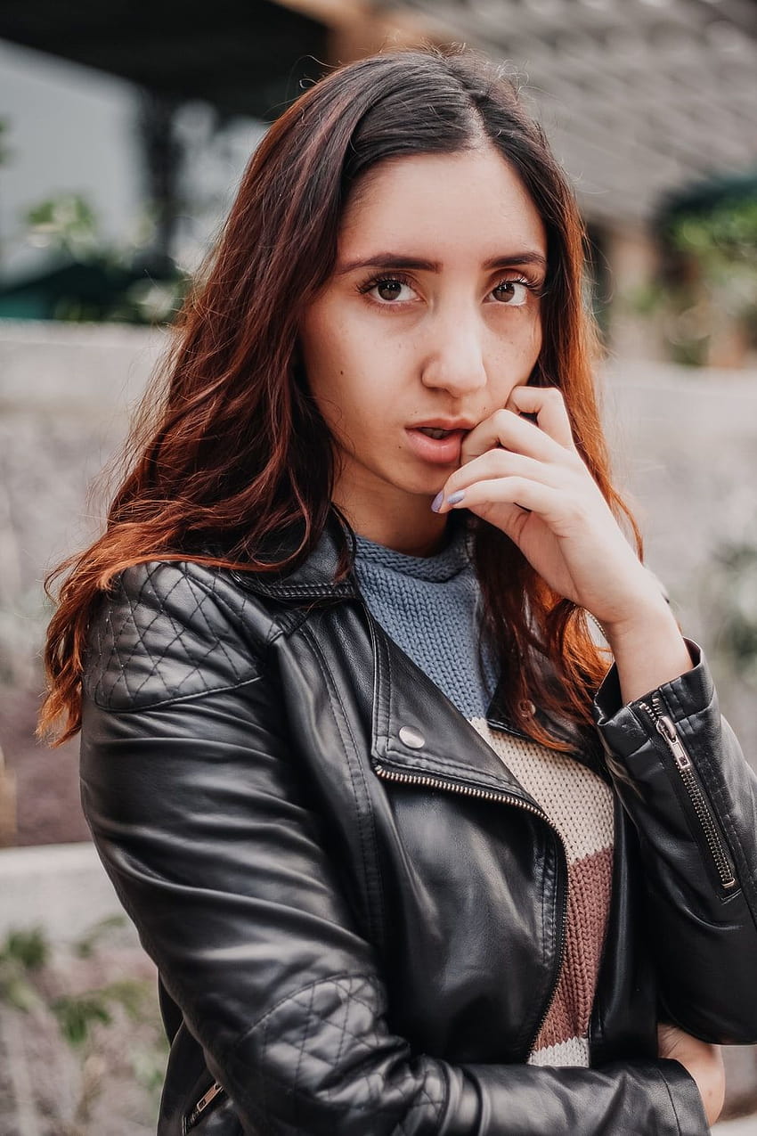 Girl In Leather Jacket, girl black jacket HD phone wallpaper | Pxfuel